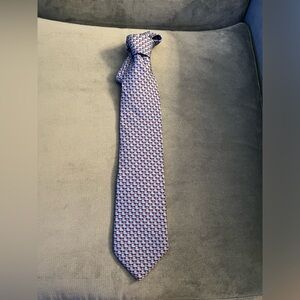 Tom James Executive Collection All-Silk Blue Donkey-patterned Tie